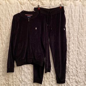 Mens Polo velour track suit medium